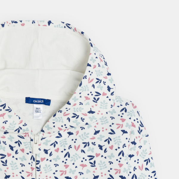 سويت شيرت بغطاء رأس مطبوع عليه، للفتيات